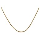 Gold Dior CD Oval Logo Chain Necklace