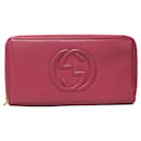 Gucci Red Soho Leather Long Wallet