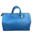 Louis Vuitton Speedy 35 em Epi Azul Vintage