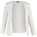 Theory Open-Front Evening Jacket in White Cotton