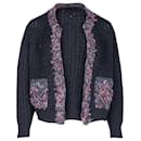 Chanel Knitted Open-Front Cardigan on Grey Cashmere