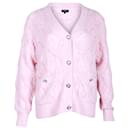 Cardigan lavorato a maglia Chanel in seta rosa