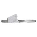 Silver glitter flat open toe sandals - size EU 37 - Jimmy Choo