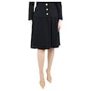 Falda de lana plisada negra - talla UK 18 - Autre Marque