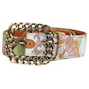 Multicolour printed leather belt - Etro