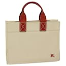 BURBERRY Blue Label Hand Bag Canvas Beige Auth bs12954 - Burberry