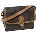 CELINE Macadam Canvas Shoulder Bag PVC Leather Brown Auth yk11104 - Céline