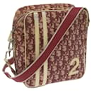 Christian Dior Trotter Canvas Shoulder Bag Red Auth yk11262
