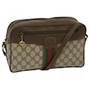 GUCCI GG Supreme Web Sherry Line Shoulder Bag PVC Beige Red Green Auth bs12628 - Gucci