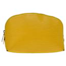 LOUIS VUITTON Epi Pochette Cosmetic Pouch Yellow Citron M41079 LV Auth 68708 - Louis Vuitton