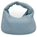 Hobo Shoulder Bag Intrecciato Leather 2-Ways Blue - Bottega Veneta