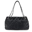 Tote Shoulder Bag Matelassè Caviar Leather Black - Chanel
