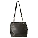 CHANEL Vintage Black Caviar Leather large tote bag with silver tone hardware - Chanel