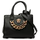 Versace bolso satchel pequeño con cadena La Medusa negro