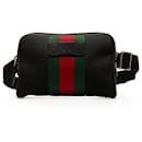 Gucci Black Canvas Techno Web Belt Bag