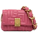 Balmain Pink 1945 Quilted Leather Crossbody