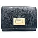 Fendi Black Peekaboo Leather Small Wallet