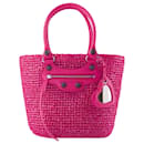 Le Cagole Panier M Shoulder Bag - Balenciaga - Nylon - Pink