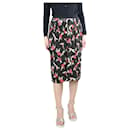 Black floral-printed midi skirt - size UK 8 - Isabel Marant