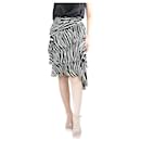 Black zebra printed asymmetric midi skirt - size UK 10 - Isabel Marant Etoile