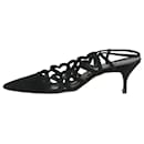 Black suede slingback heels - size EU 40 - Manolo Blahnik