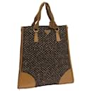 PRADA Hand Bag Wool Brown Auth 68624 - Prada