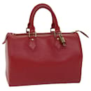Louis Vuitton Epi Speedy 25 Hand Bag Castilian Red M43017 LV Auth 69191
