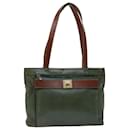 CELINE Tote Bag Leather Green Auth 68605 - Céline