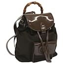 GUCCI Bamboo Backpack Nylon Enamel Brown 003 2058 0030 5 auth 68035 - Gucci