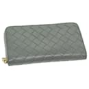 BOTTEGA VENETA MAXI INTRECCIATO Long Wallet Leather Gray Auth bs12901 - Autre Marque