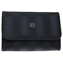 FENDI Pecan Canvas Clutch Bag Black Auth bs12935 - Fendi