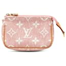 Louis Vuitton Pink Mikro-Monogramm Jacquard Denim Pochette Accessoires