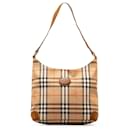 Burberry Brown Haymarket Check Shoulder Bag