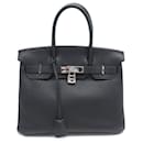 Hermes Birkin handbag 30 IN BLACK TOGO LEATHER PALLADIE LEATHER PURSE HAND BAG - Hermès