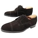 NEW HERMES JUDE DERBY SHOES 40.5 BROWN SUEDE SHOES BOX SHOES - Hermès
