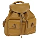 GUCCI Bamboo Backpack Leather Brown 003 1998 0016 Auth ep3651 - Gucci