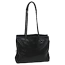 PRADA Chain Shoulder Bag Leather Black Auth bs12517 - Prada