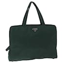 PRADA Hand Bag Nylon Green Auth 68874 - Prada