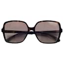 Chanel Tartaruga Escura / Óculos de sol quadrados espelhados bege - Autre Marque