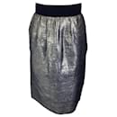 Dolce & Gabbana Silver / Gold Metallic Lurex Skirt - Autre Marque