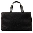 Prada Einkaufstasche aus schwarzer Wolle