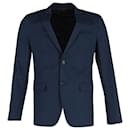 Theory Single-Breasted Blazer in Navy Blue Polyester
