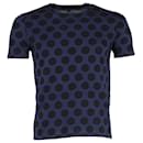 Burberry Prorsum Polka Dot T-Shirt aus blauer Baumwolle