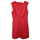 Diane Von Furstenberg Carpreena Ponte Mini Dress in Red Viscose