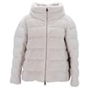 Herno Down Jacket in Ecru Faux Fur Polyester