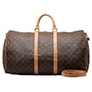 Louis Vuitton Monogram Keepall 55 Bandouliere Canvas Travel Bag M41414 in Good condition