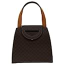 CELINE Macadam Canvas Hand Bag PVC 2way Brown Auth 69000 - Céline