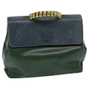 LOEWE Hand Bag Leather Green Auth 69435 - Loewe