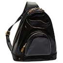 GUCCI Bamboo Body Bag Patent leather Black 003 3444 0127 auth 69421 - Gucci