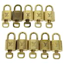 Louis Vuitton padlock 10Set Gold Tone LV Auth 68922